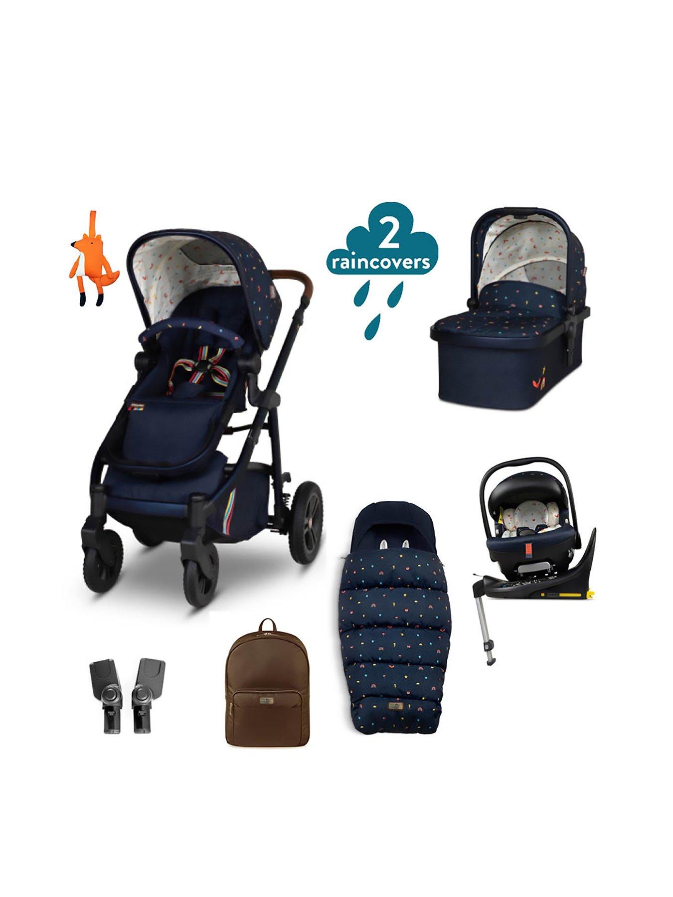 Image 1 of 8 of Cosatto Wow 3 Everything Travel System Bundle ADAC iSize Car Seat - Doodle Days