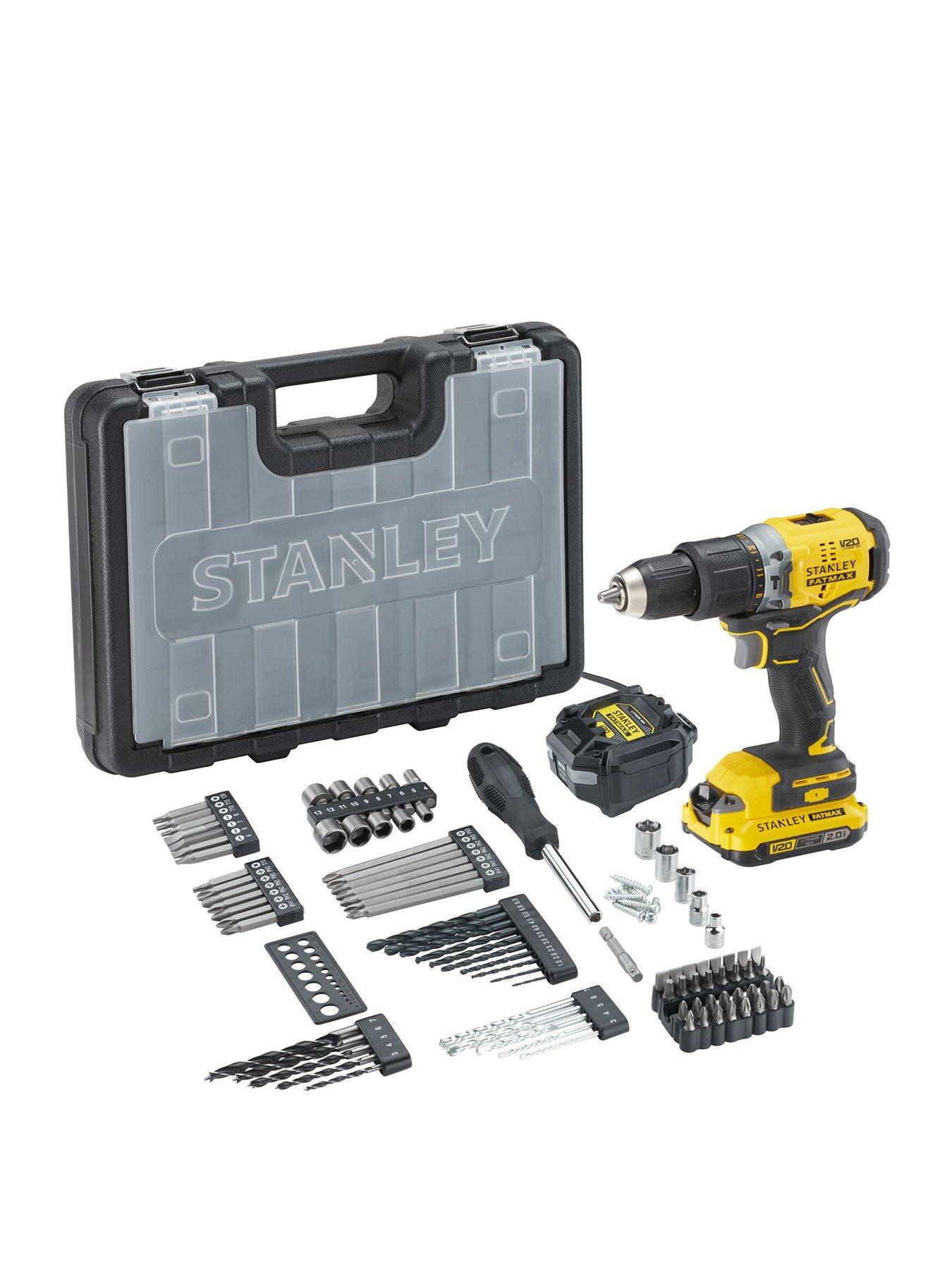 front image of stanley-fatmax-stanley-fatmax-stanley-fatmax-18v-v20-cordless-brushless-hammer-drill-1-x-20ah-battery-100-accessories