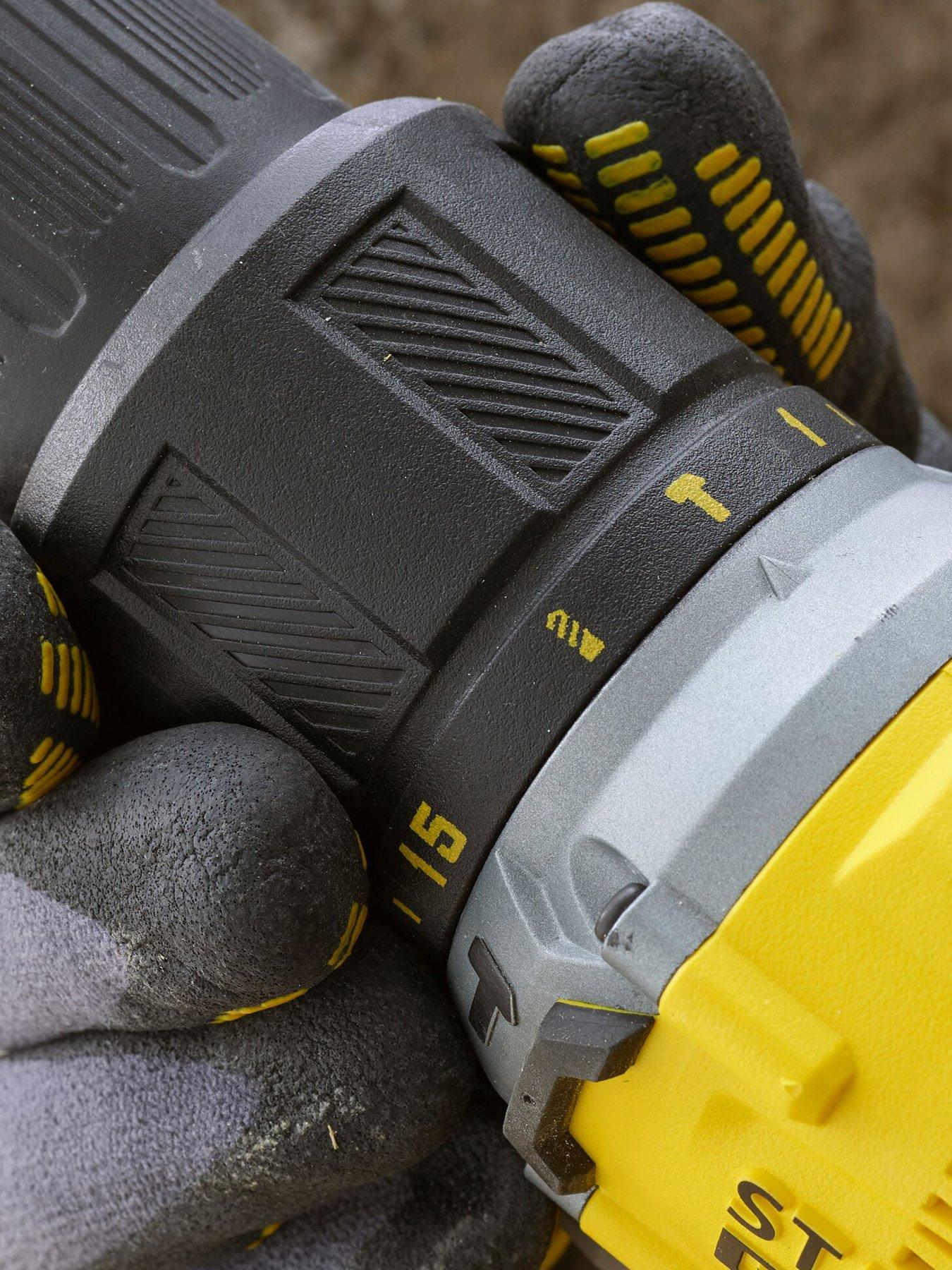  image of stanley-fatmax-stanley-fatmax-stanley-fatmax-18v-v20-cordless-brushless-hammer-drill-1-x-20ah-battery-100-accessories