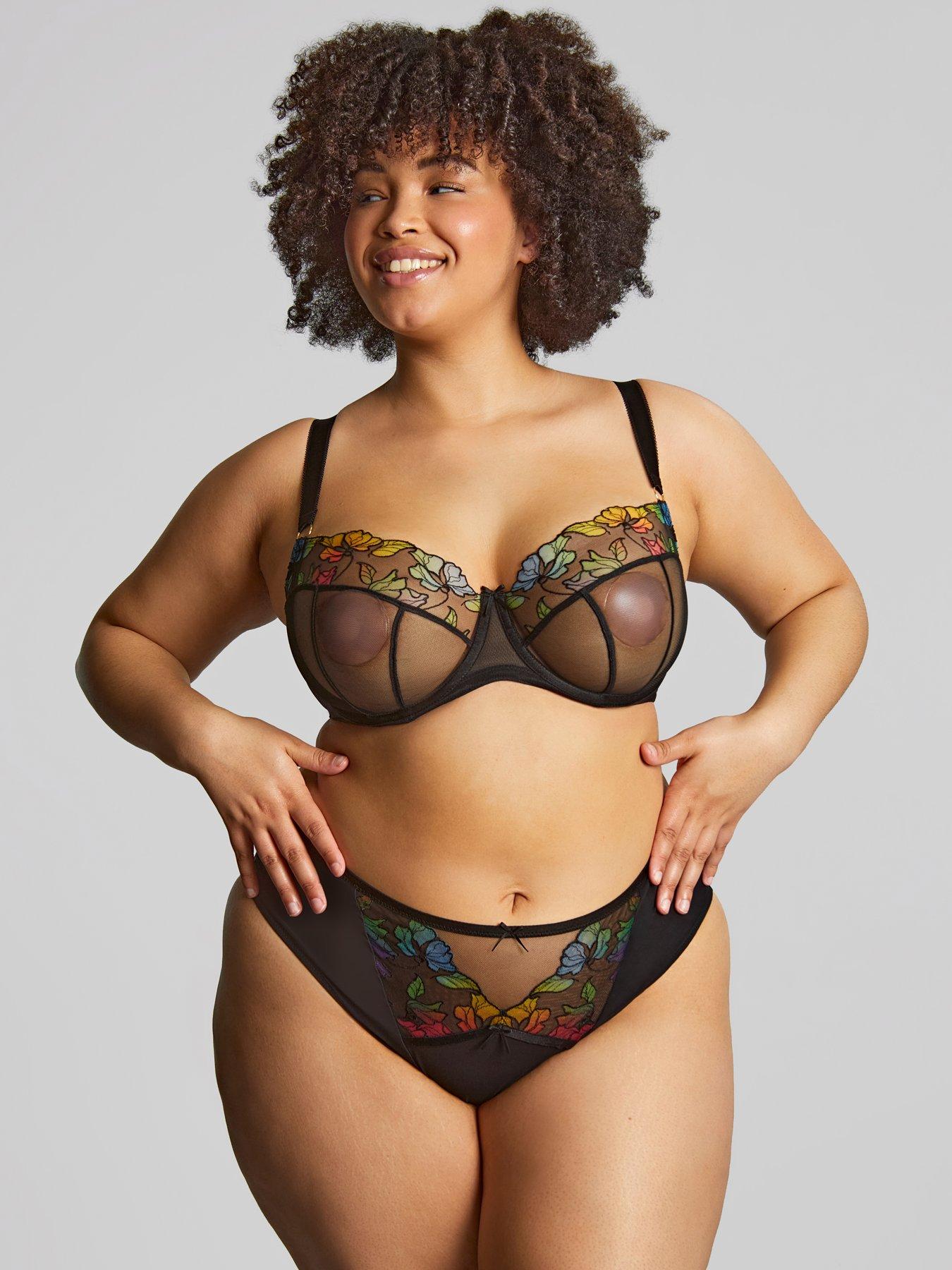 undefined Eden High Leg Brief - Black