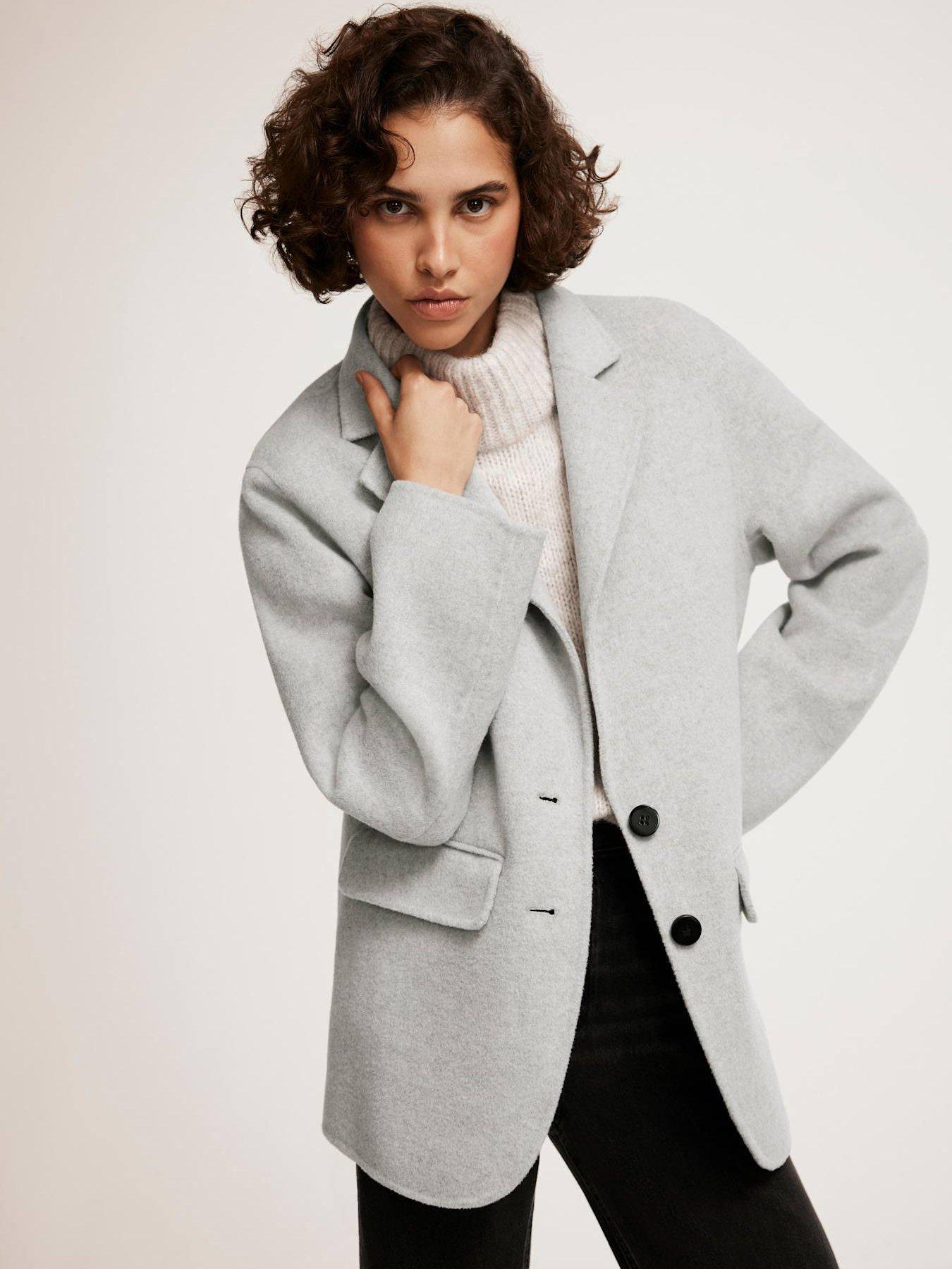 undefined Light Grey Double Faced Blazer