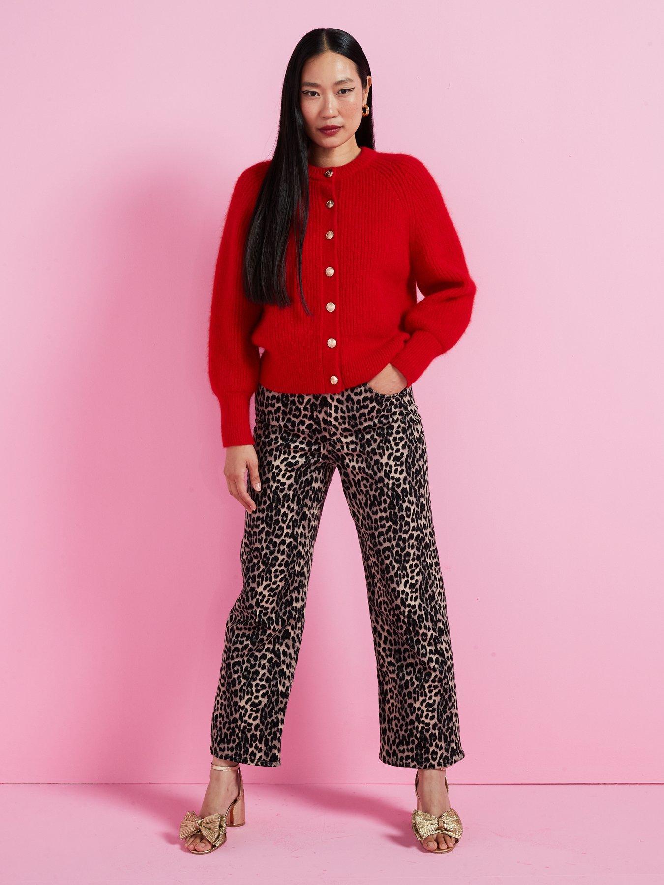  image of mint-velvet-knittednbspwool-blend-cardigan-red