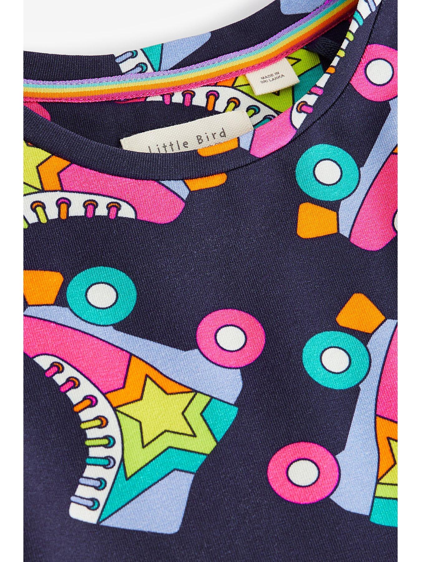 Image 5 of 5 of Little Bird Girls Roller Skater Sweat Dress - Navy