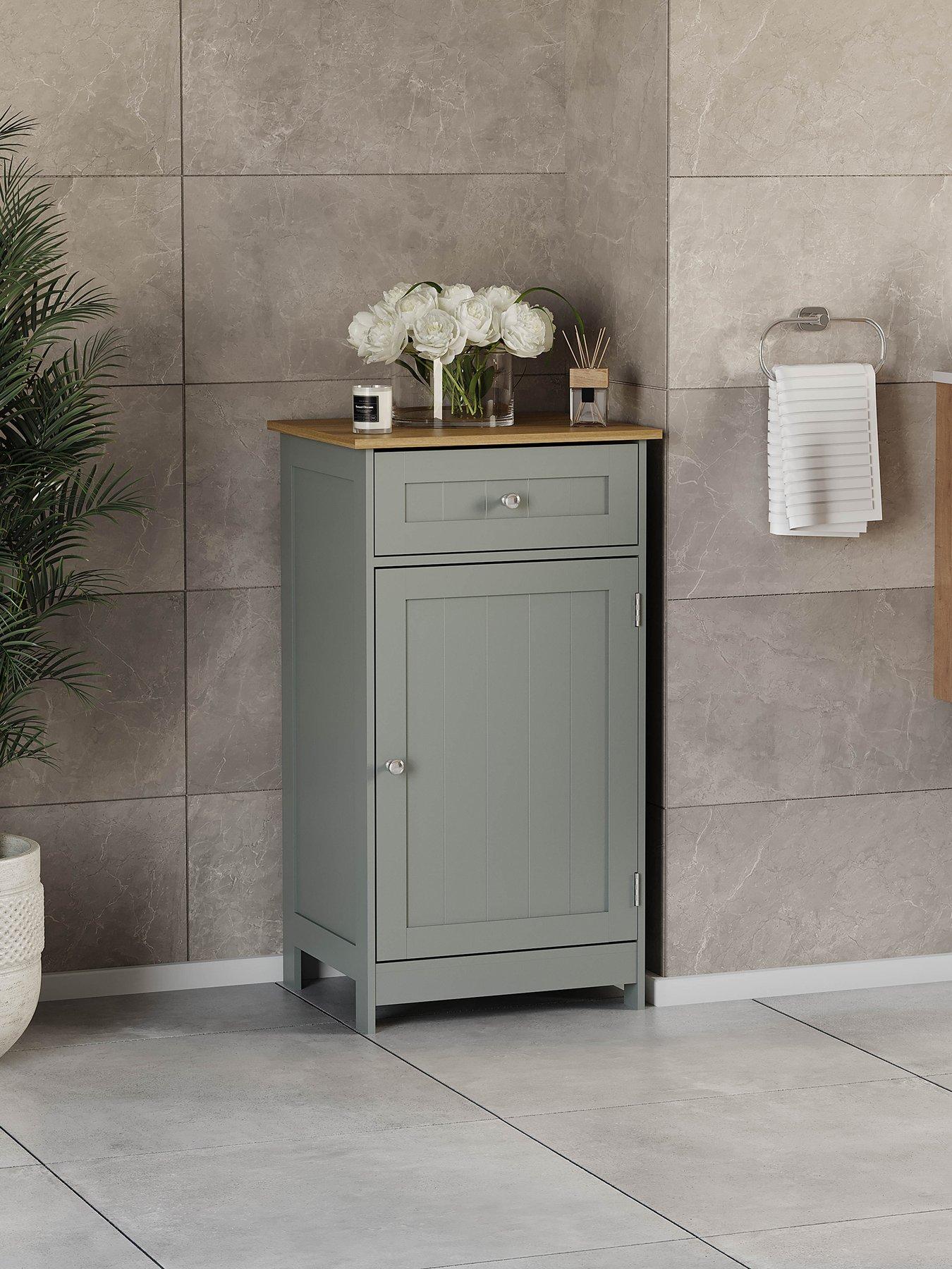 Image 1 of 7 of Bath Vida Priano 1 Door 1 Drawer Freestanding Cabinet