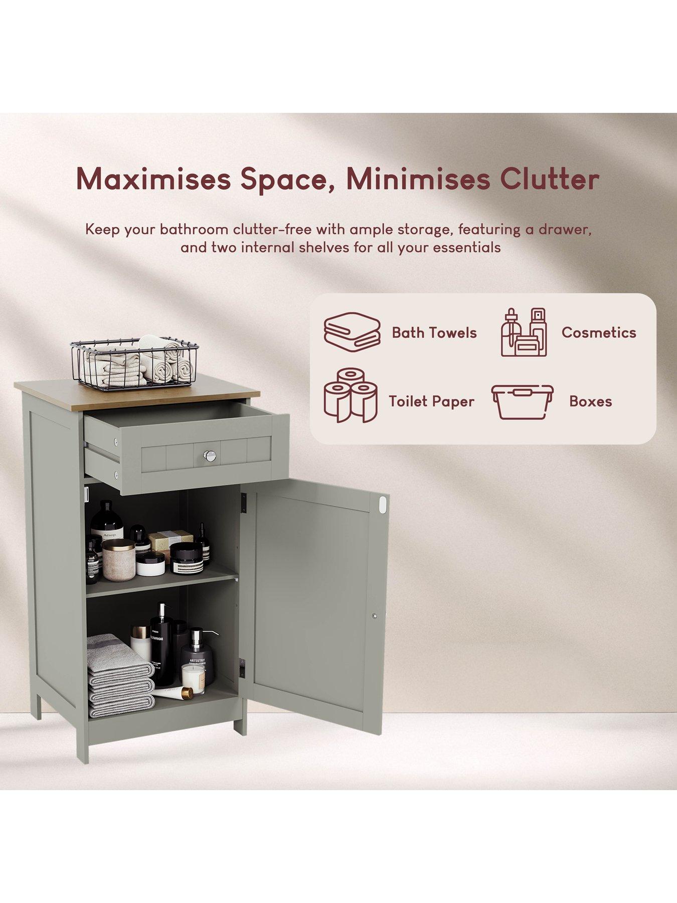 Image 4 of 7 of Bath Vida Priano 1 Door 1 Drawer Freestanding Cabinet
