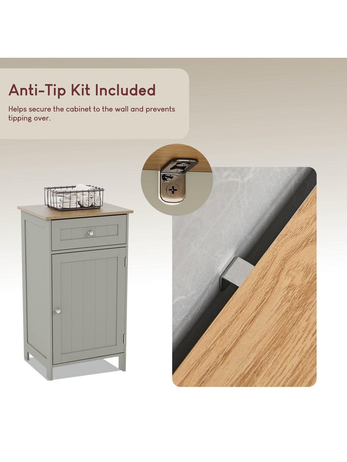 Image 6 of 7 of Bath Vida Priano 1 Door 1 Drawer Freestanding Cabinet