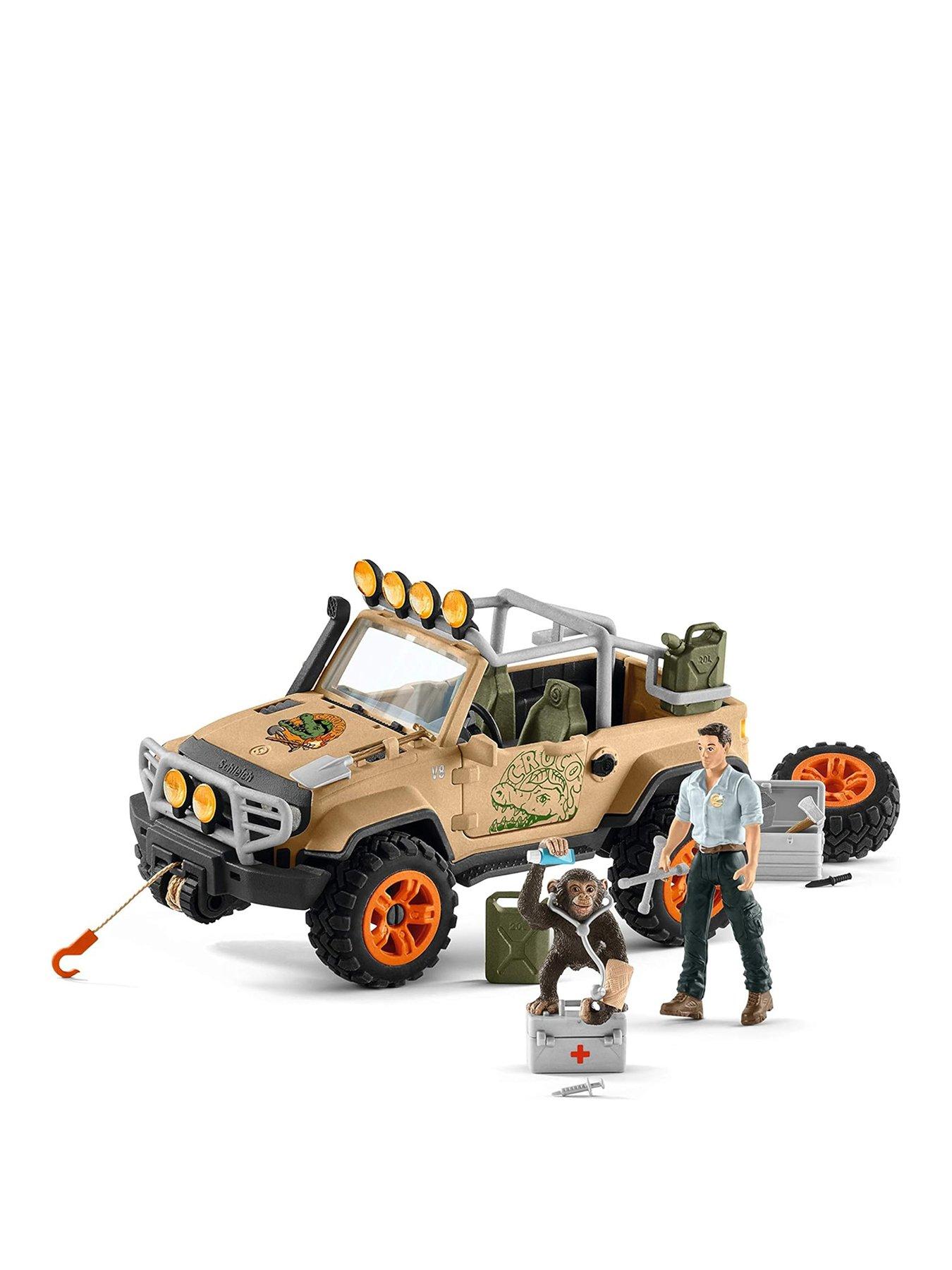 Image 1 of 4 of Schleich 4x4 Vehicle with Winch &amp; Chimp Playset