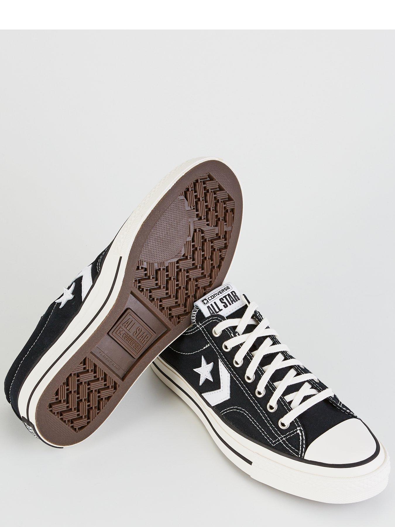 Image 5 of 7 of Converse Unisex Premium Canvas Star Player 76 Low Top Trainers - Black/white