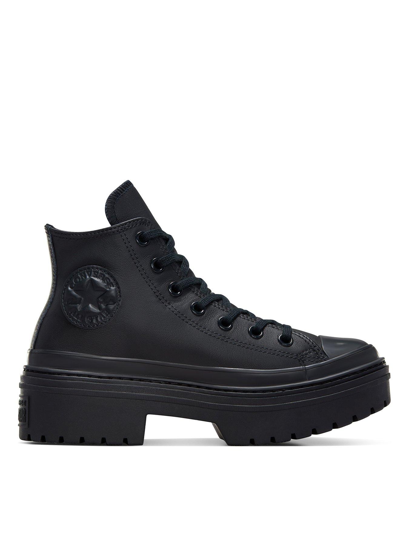 undefined Womens Foundation Leather Hi Trainers - Black