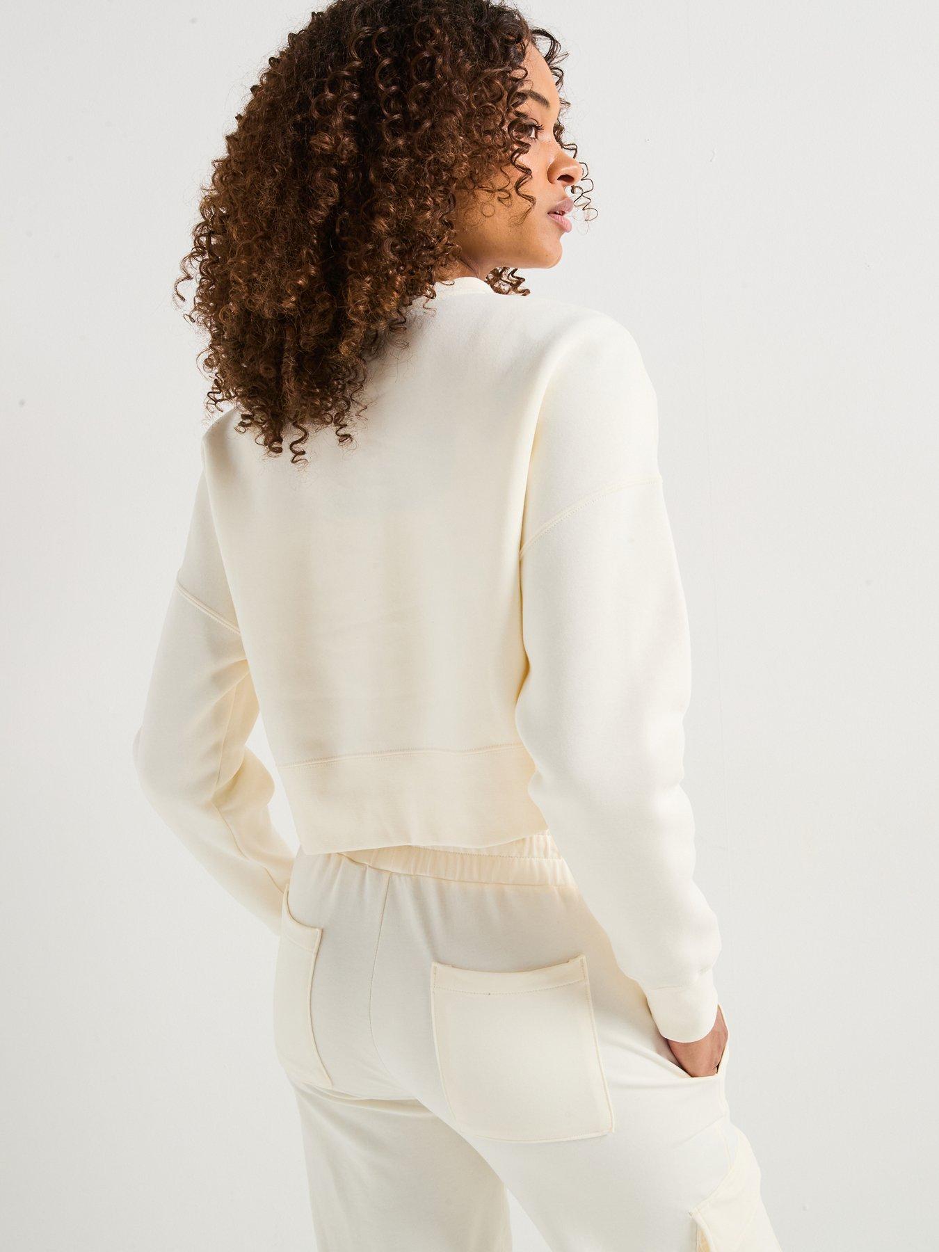 Image 2 of 6 of Converse Womens Crew Sweat - White