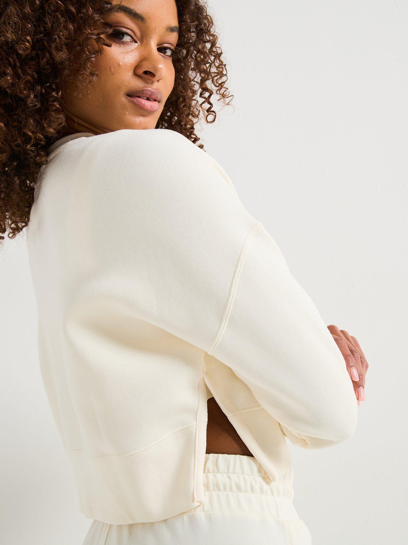 Image 6 of 6 of Converse Womens Crew Sweat - White