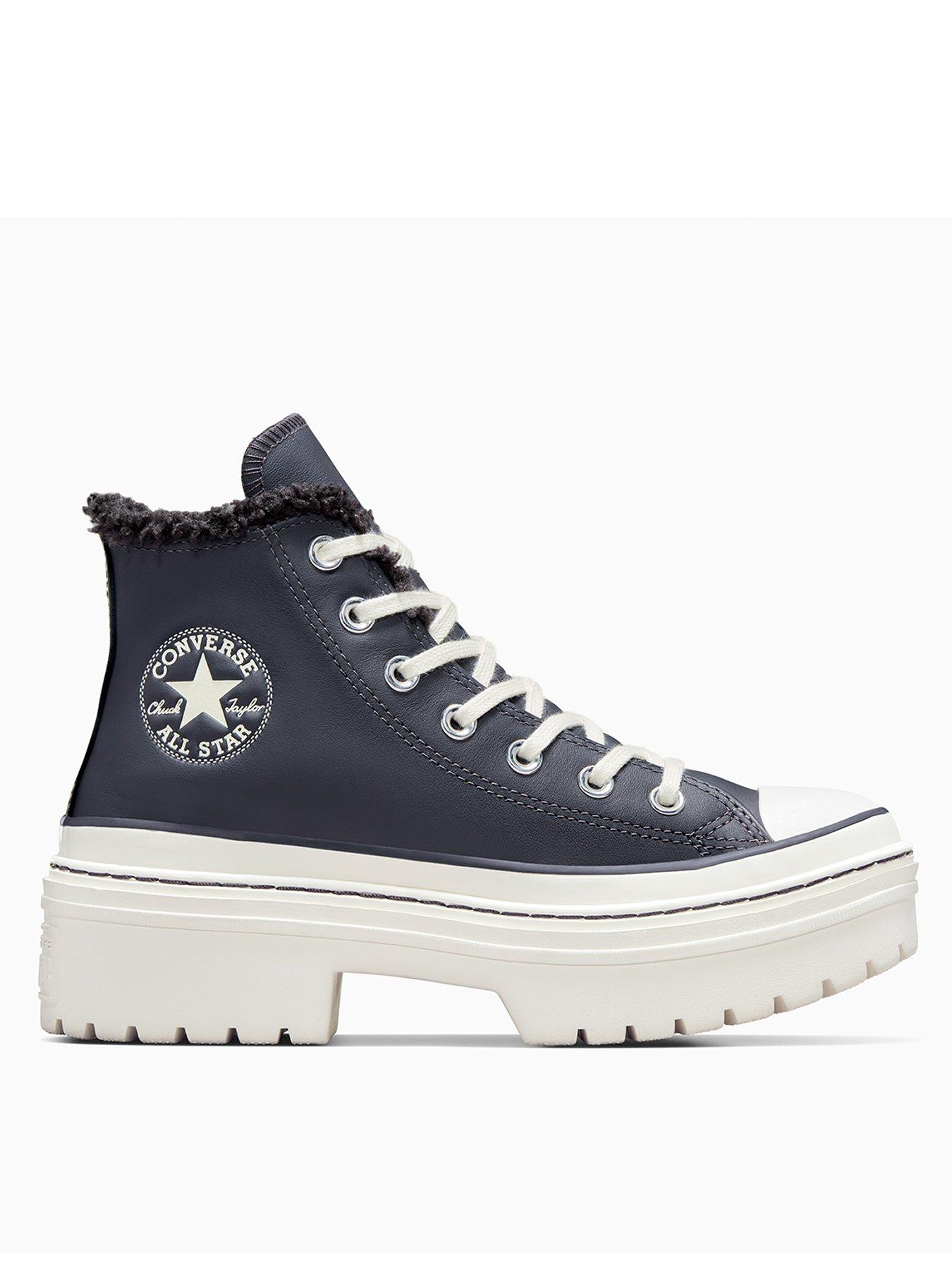 Converse Womens Cozy Essentials Chuck Taylor All Star Lugged Heel Trainers - Purple