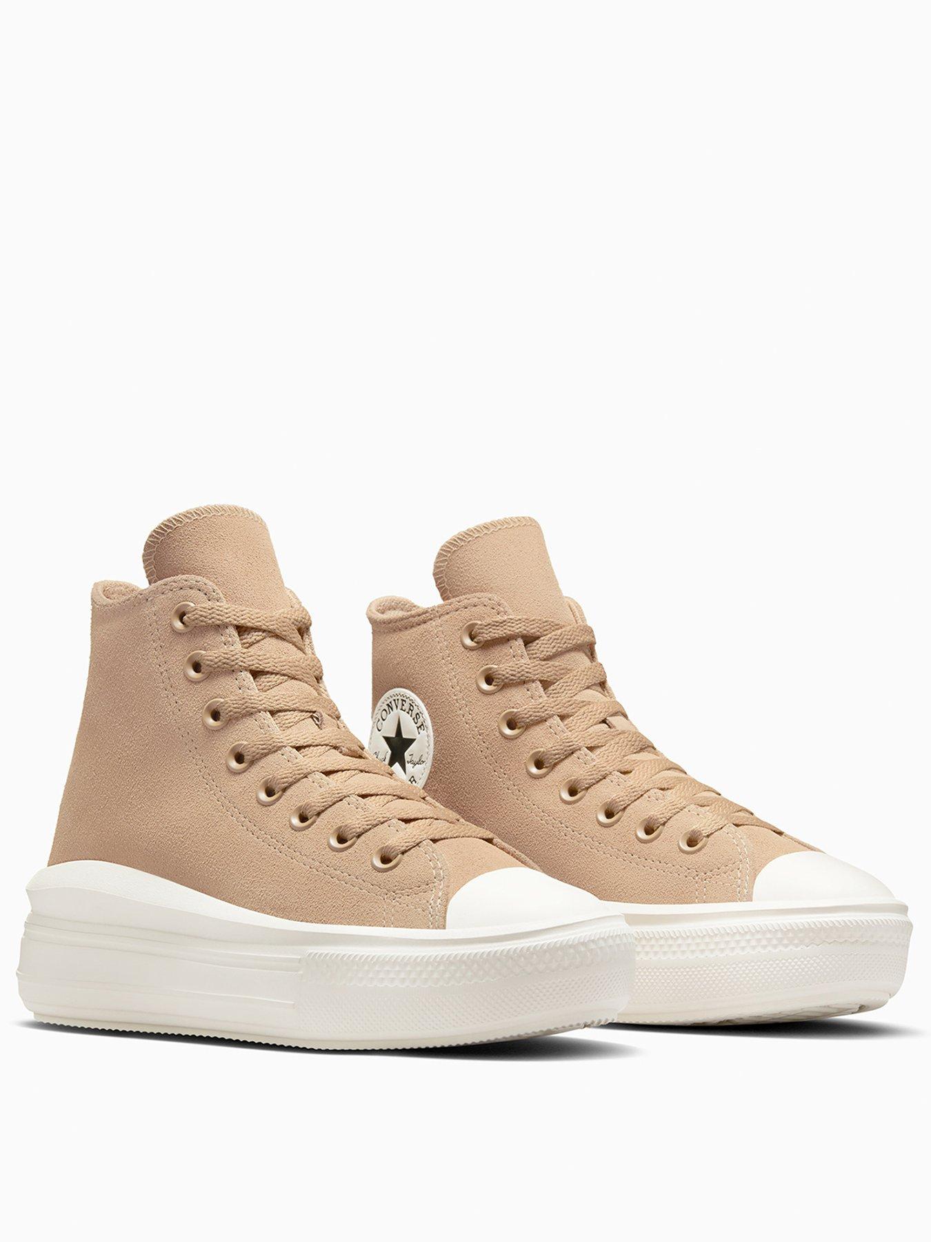  image of converse-womens-crafted-color-chuck-taylor-all-star-move-trainers-brown