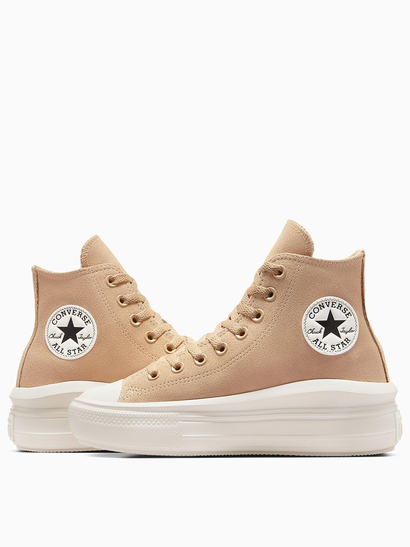  image of converse-womens-crafted-color-chuck-taylor-all-star-move-trainers-brown