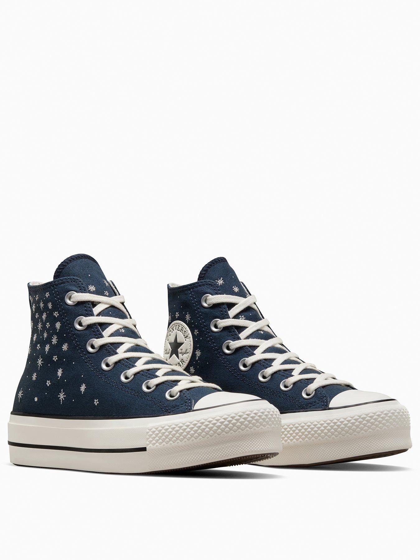 Image 2 of 6 of Converse Womens Premium Party Chuck Taylor All Star Lift Trainers - Beige