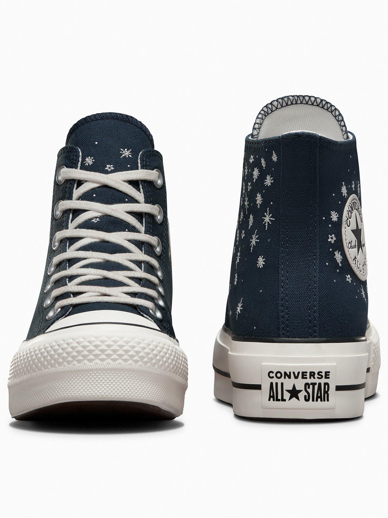 Image 3 of 6 of Converse Womens Premium Party Chuck Taylor All Star Lift Trainers - Beige
