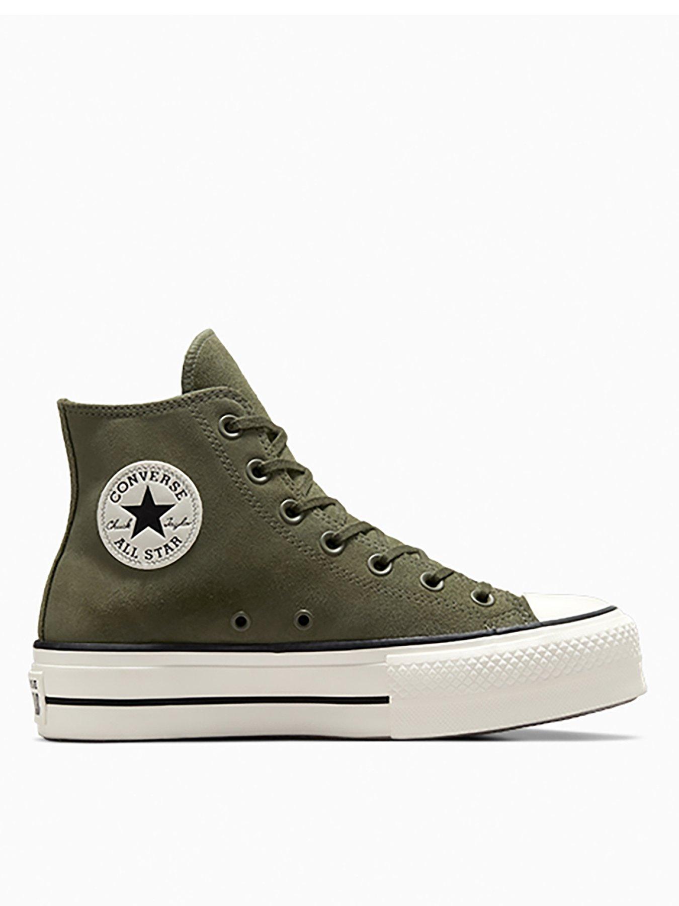 Olive green converse womens on sale