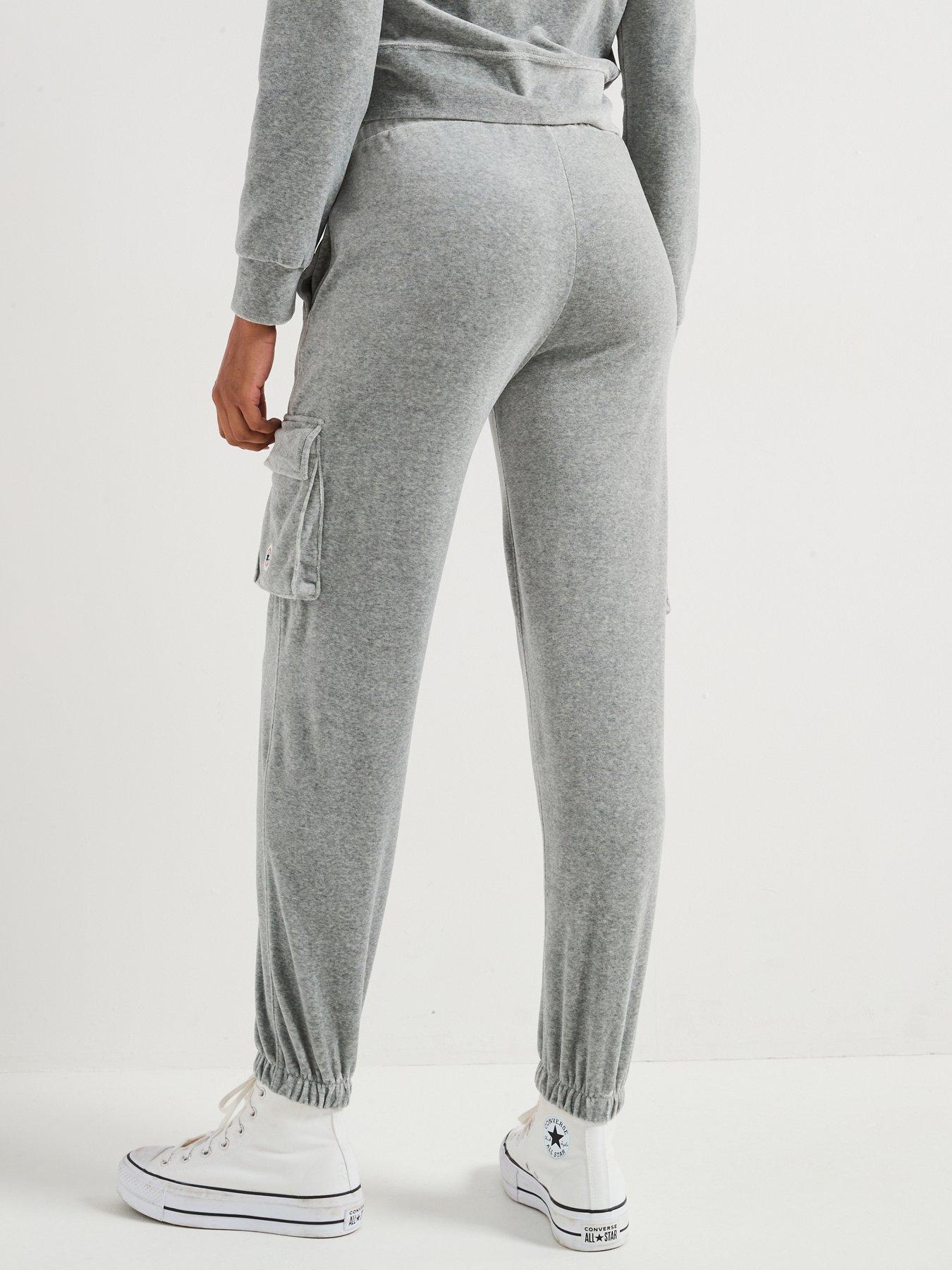 image of converse-womens-chuck-cargo-velour-jogger-grey