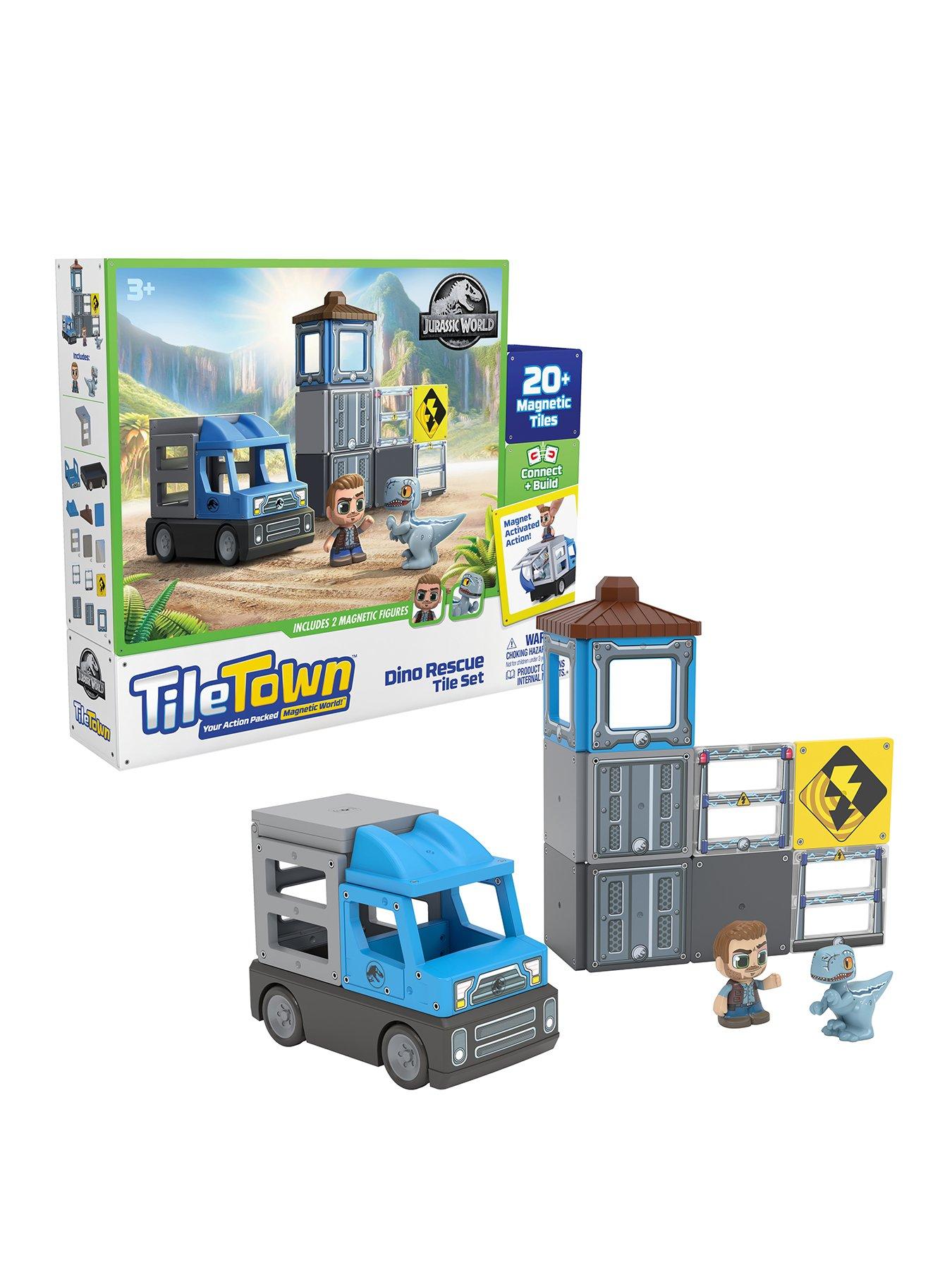 undefined Jurassic World Dino Rescue Magnetic Tiles Playset
