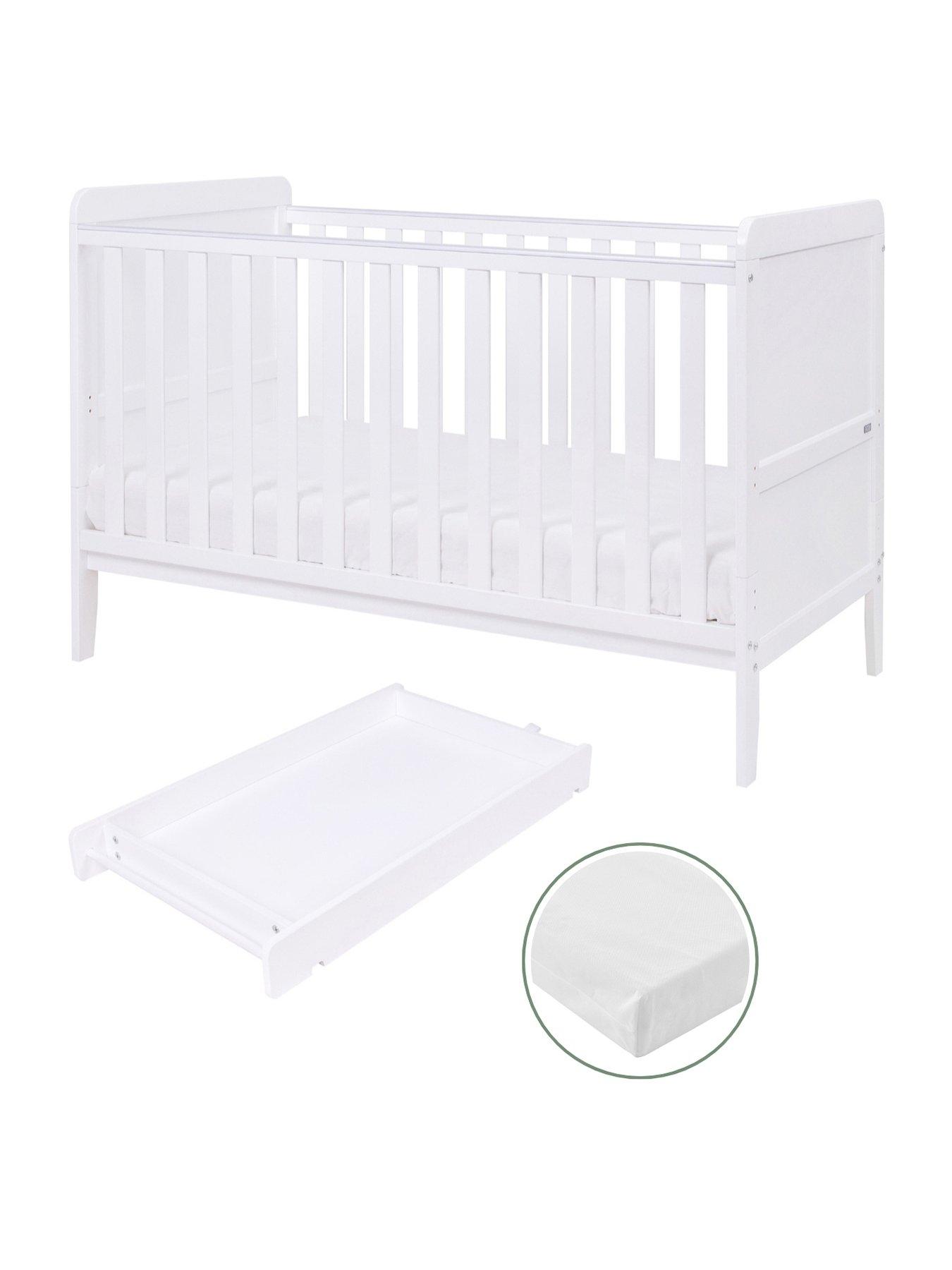 Image 2 of 5 of Tutti Bambini Rio Cot Bed with Cot Top Changer &amp; Mattress - White