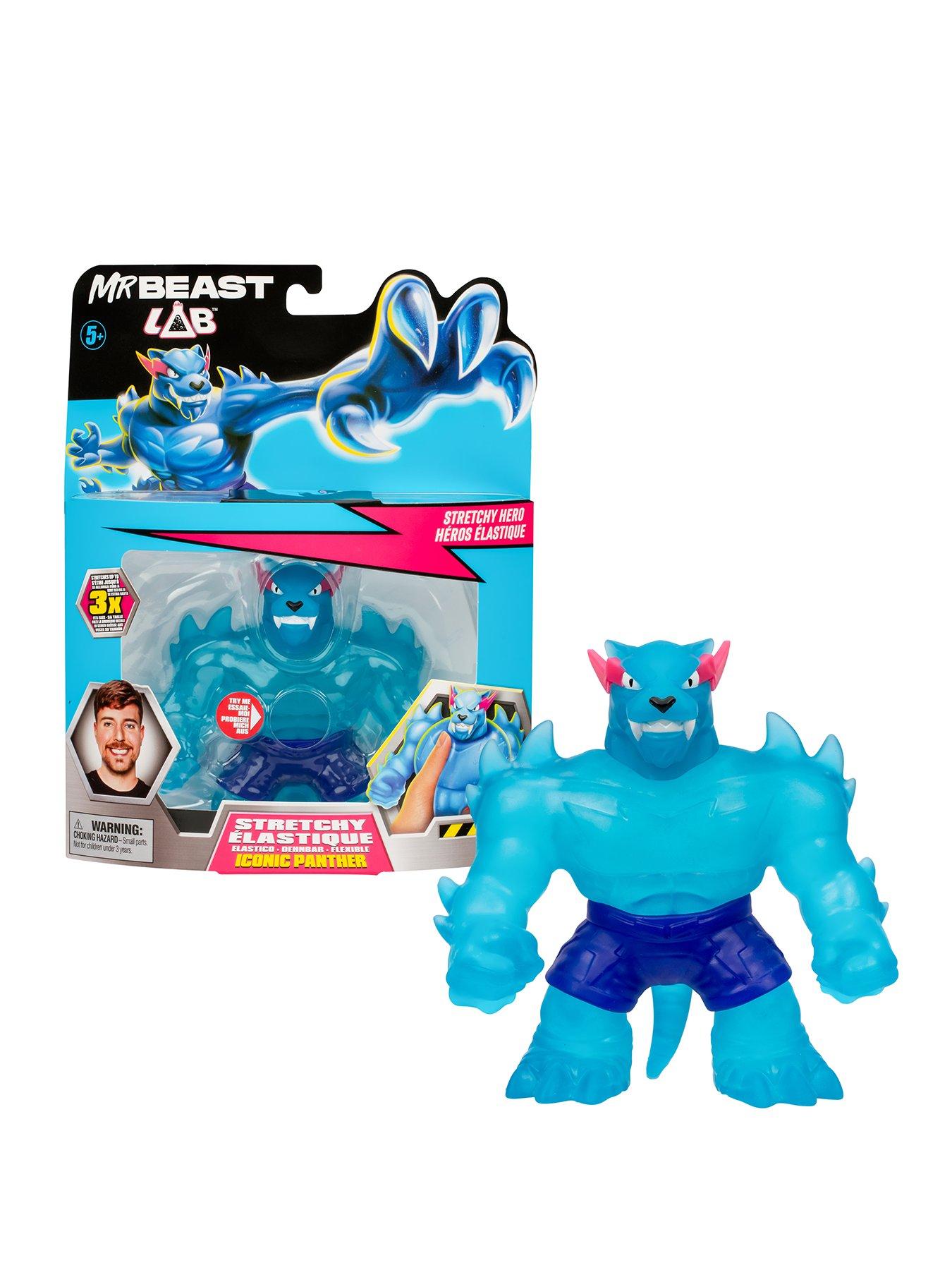 MrBeast Labs Heroes of Goo Jit Zu MrBeast Lab Stretchy Hero Hypercharged Panther Figure