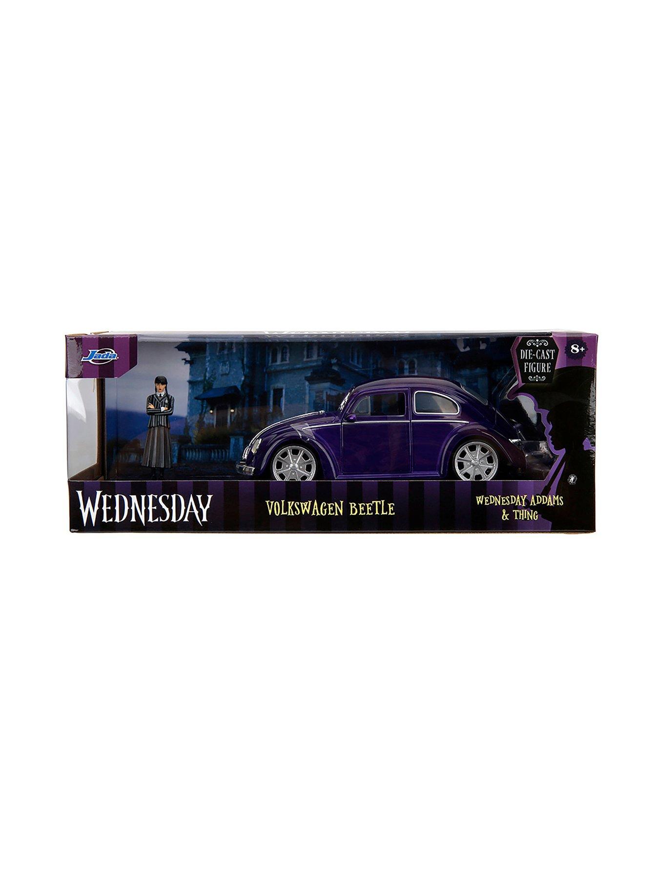Image 7 of 7 of Wednesday Volkswagen Beetle 1:24 Die-Cast with Figure