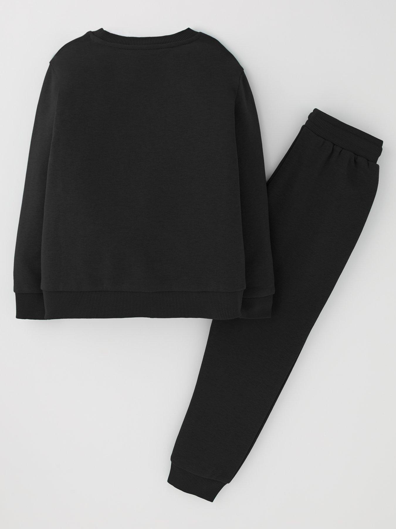 Image 2 of 4 of Everyday Boys Sweat Top And Jog Set - Black