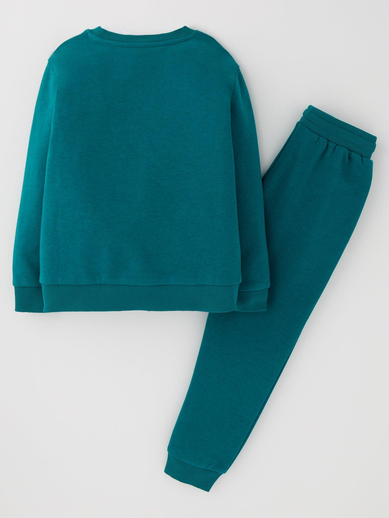  image of everyday-boys-green-sweat-top-and-jog-set