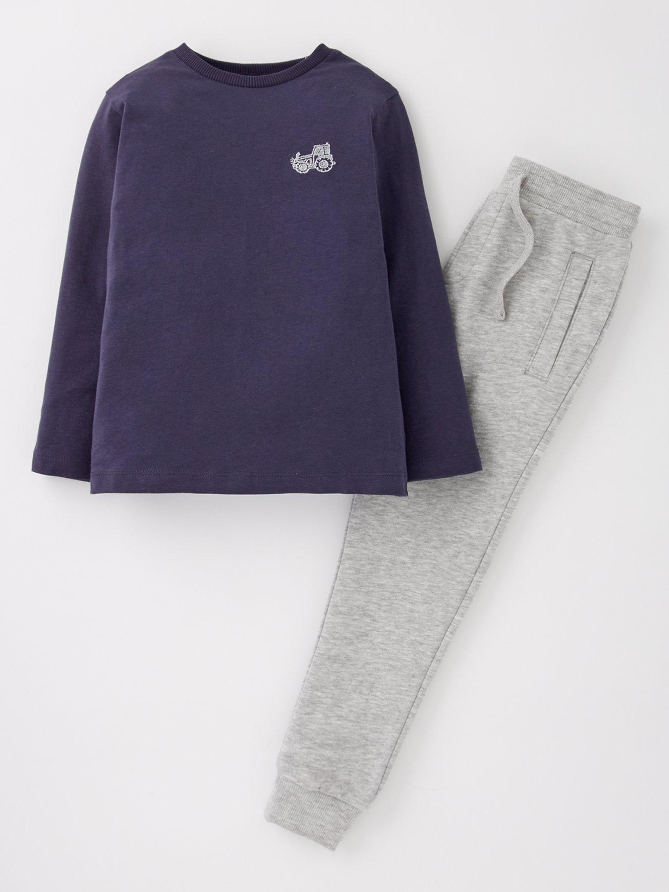 Lilpicks Boys Overall Printed Sweatshirt with joggers