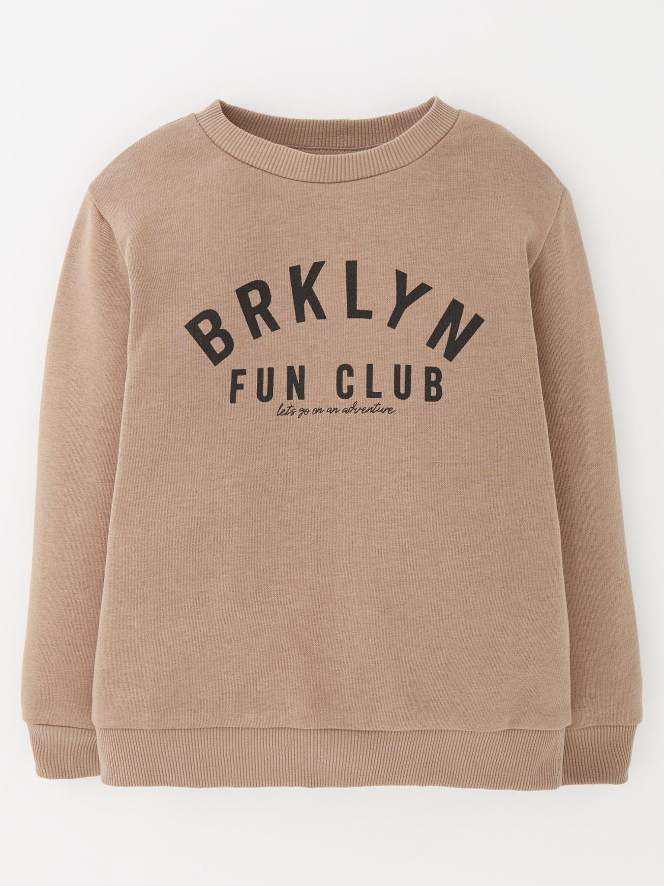 Everyday Boys Brooklyn Print Sweatshirt - Brown