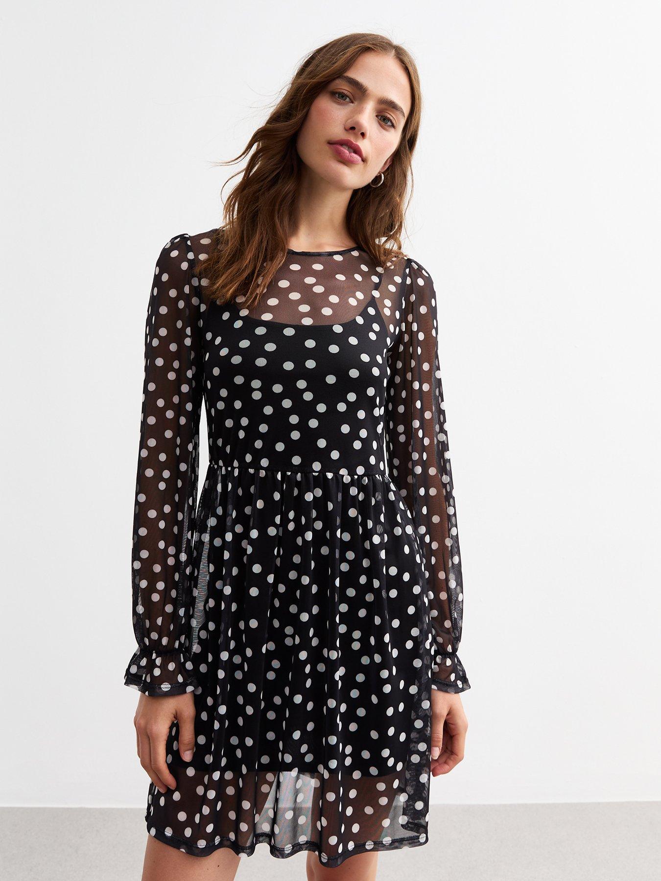 Newlook polka dot dress best sale