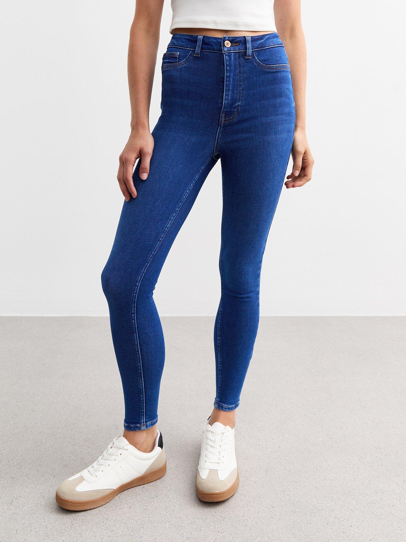 undefined Blue Denim High Rise Slim Leg Jeans