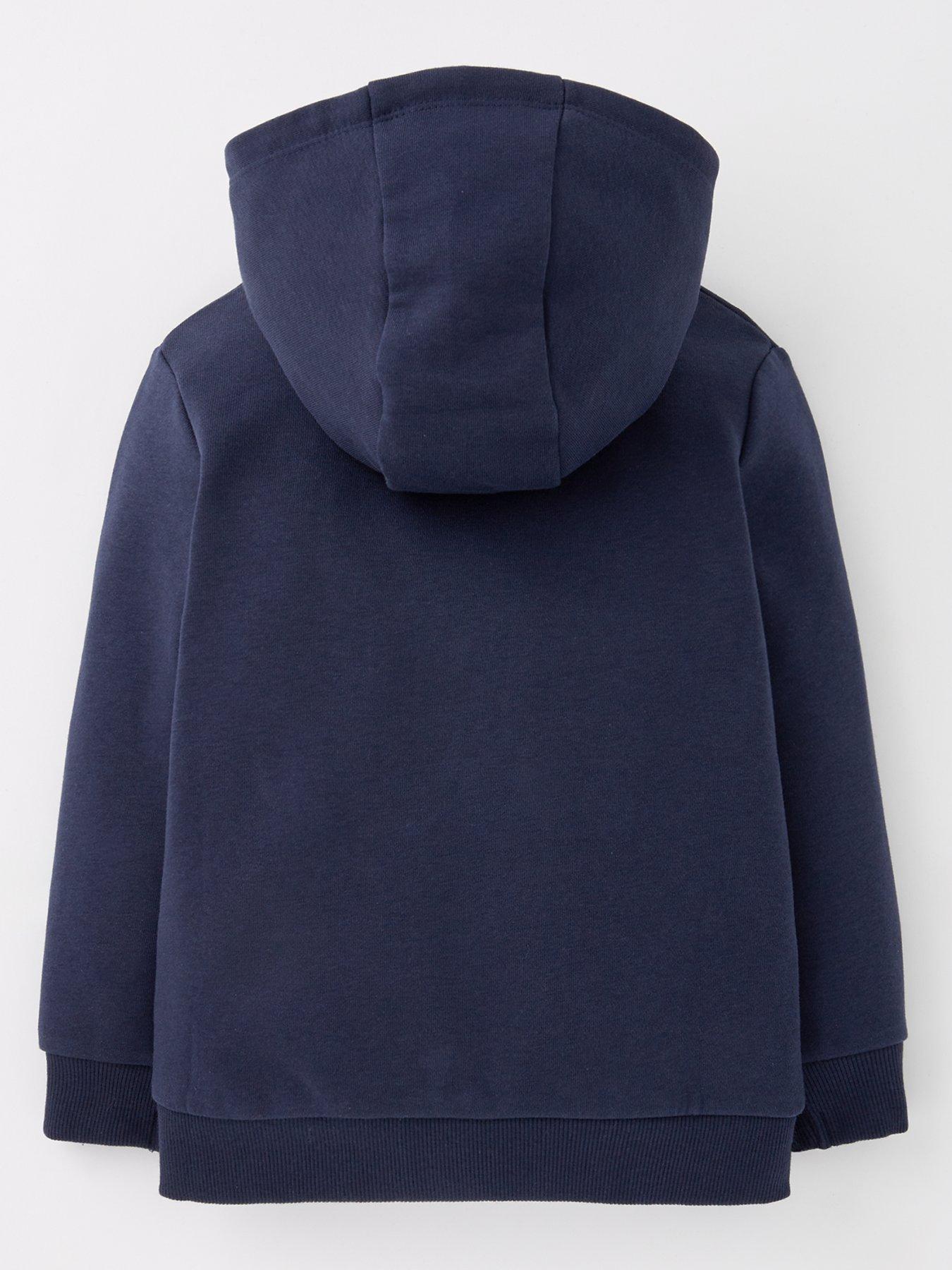 Image 2 of 4 of The Very Collection Boys Zip Through Hooded Hoodie - Navy