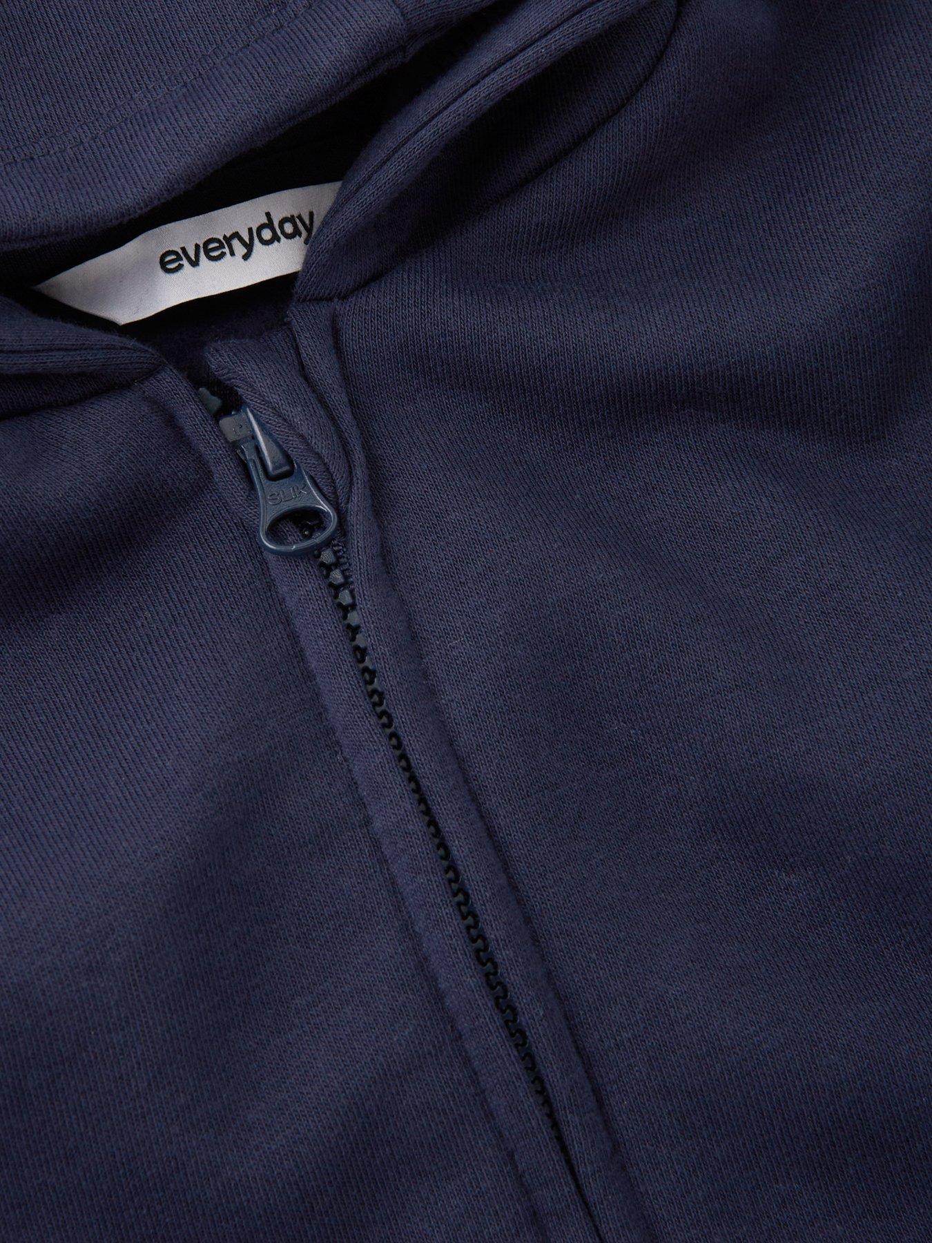 Image 3 of 4 of The Very Collection Boys Zip Through Hooded Hoodie - Navy