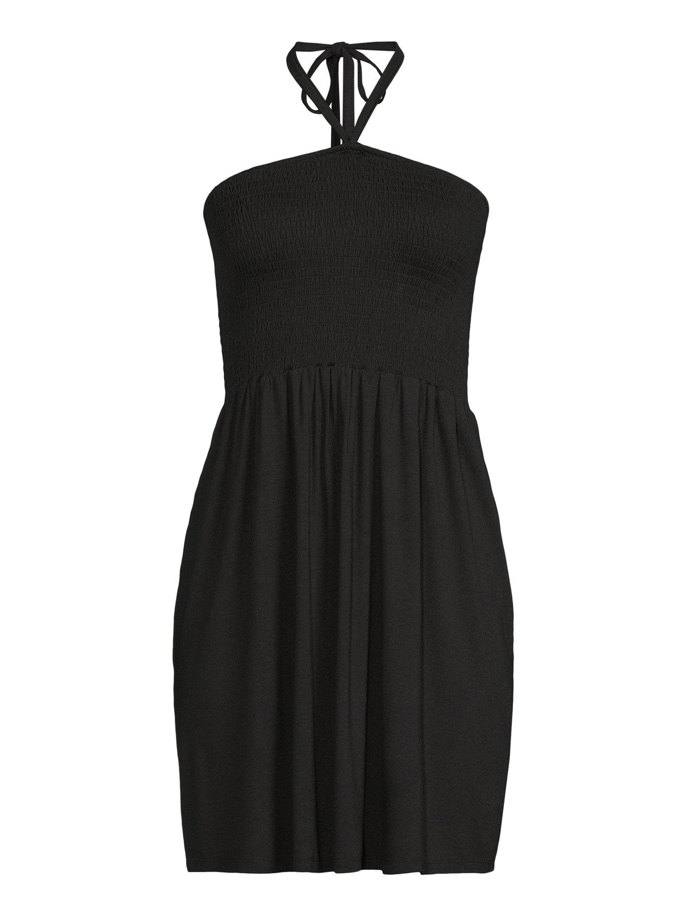 Image 7 of 7 of The Very Collection Shirred Detachable Strap Mini Dress