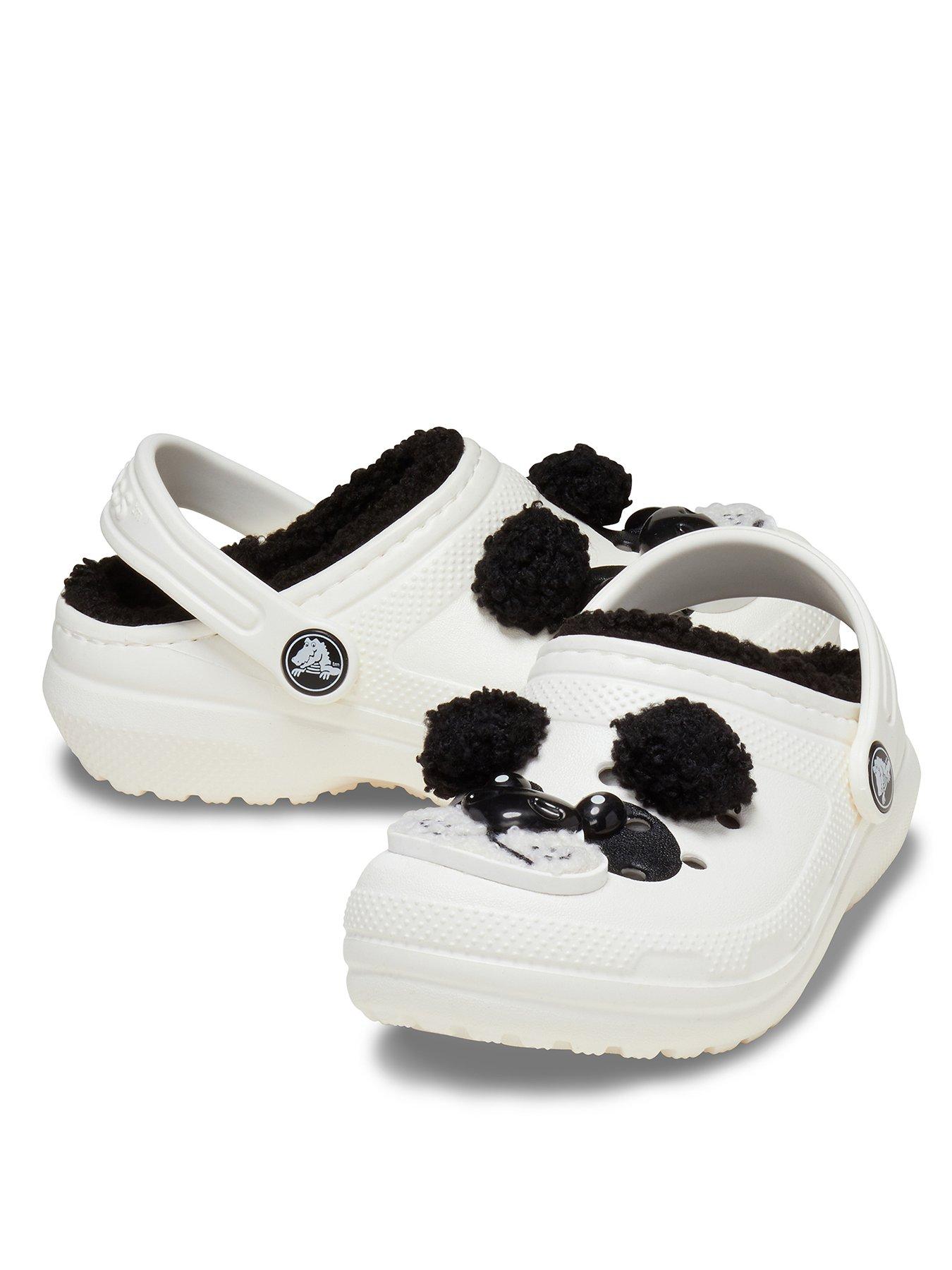 undefined Kids Classic Lined Pandabear Clog - White