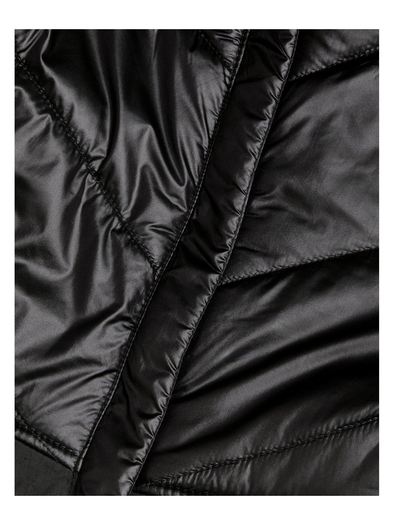  image of monsoon-girls-matte-shine-skirt-coat-black