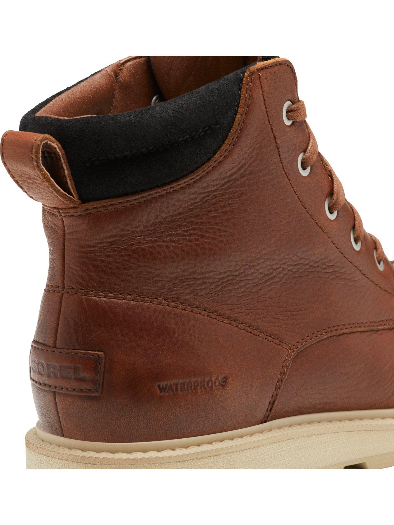 image of sorel-mens-madson-2-moc-toe-waterproof-boots-brown