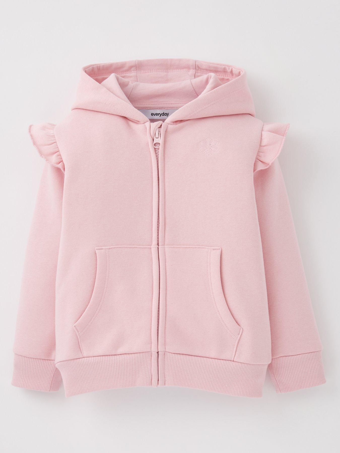  image of everyday-girls-frill-zip-through-hoodie-pink
