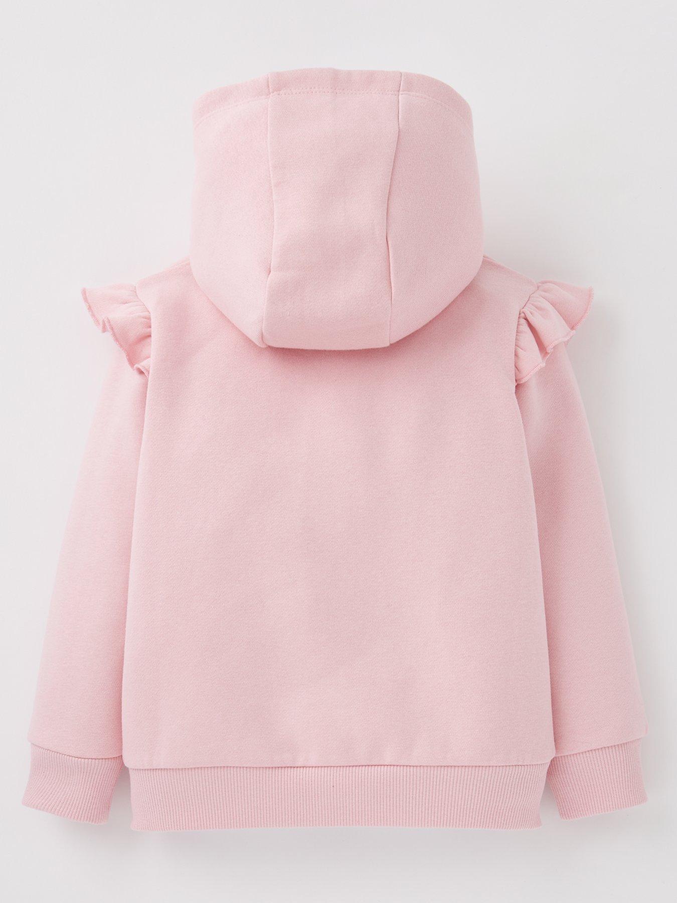  image of everyday-girls-frill-zip-through-hoodie-pink