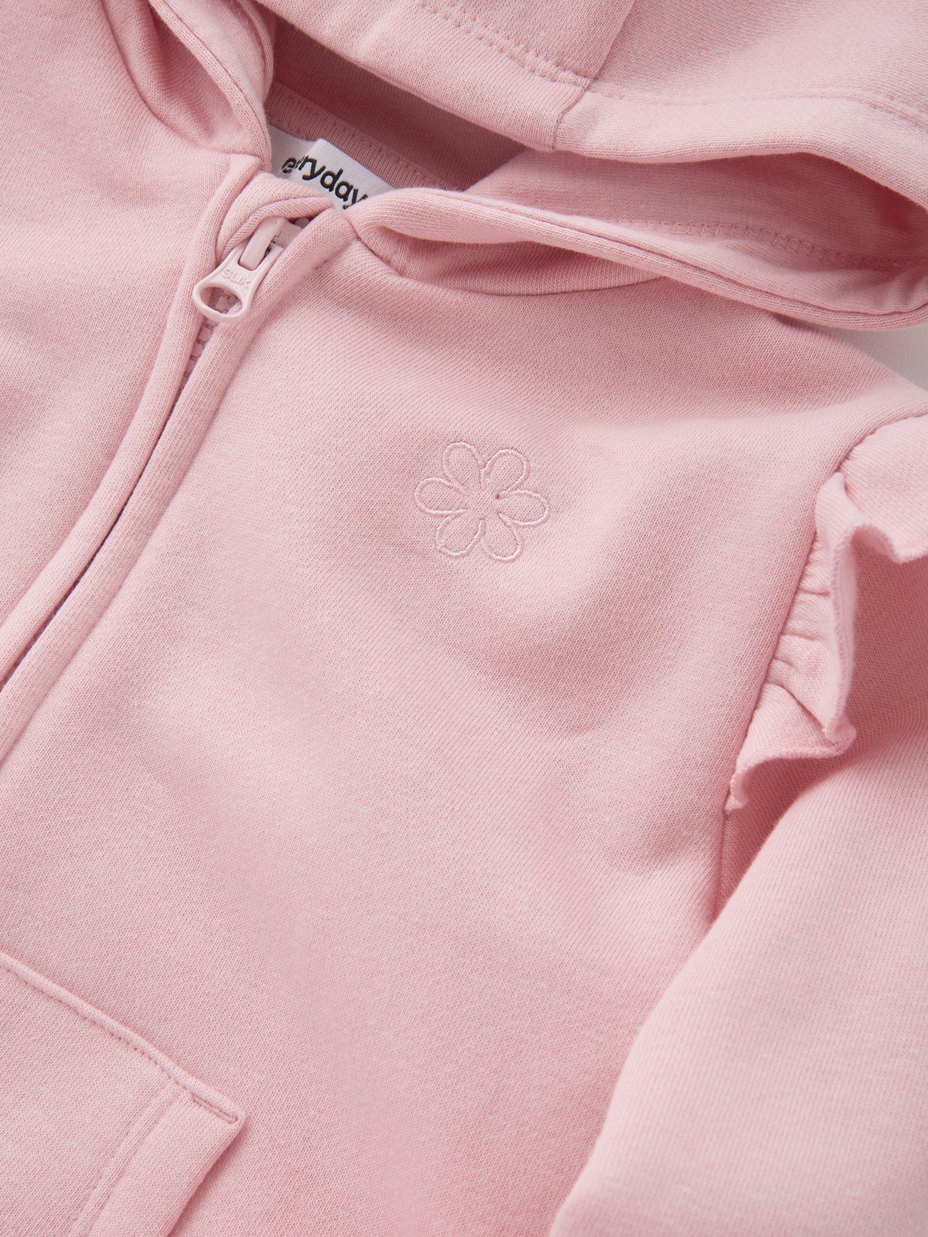 image of everyday-girls-frill-zip-through-hoodie-pink