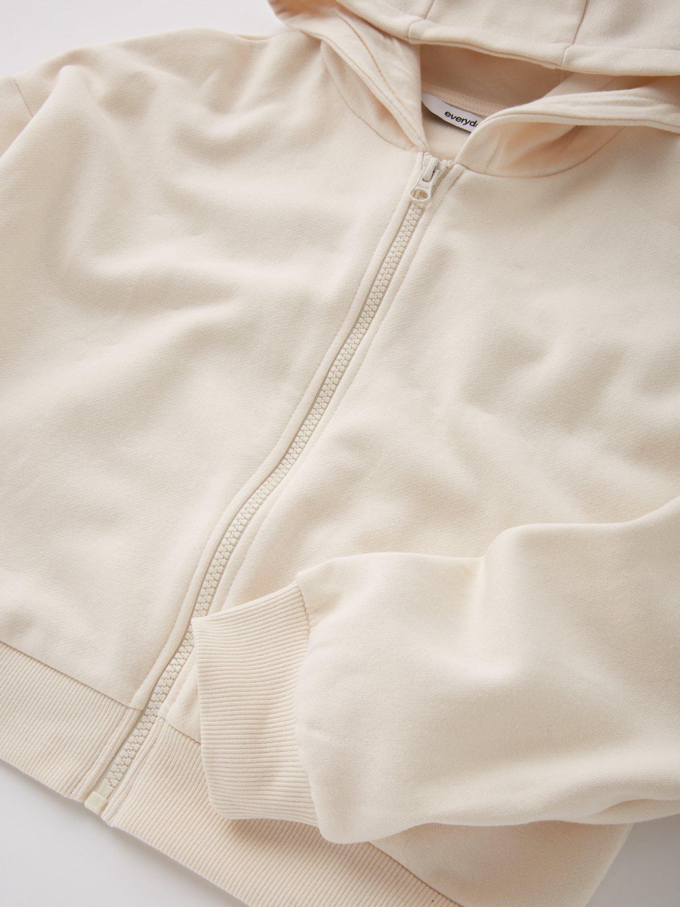  image of everyday-girls-hoodie-and-jogger-set-ecru