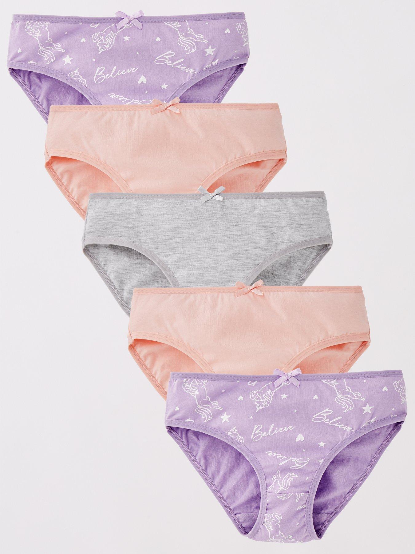  image of everyday-girls-5-pack-unicorn-briefs-multi