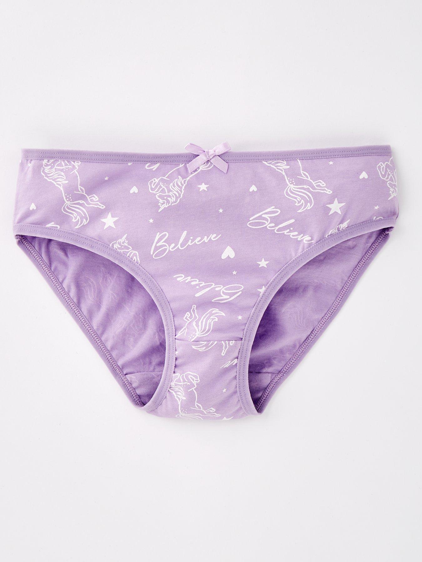  image of everyday-girls-5-pack-unicorn-briefs-multi