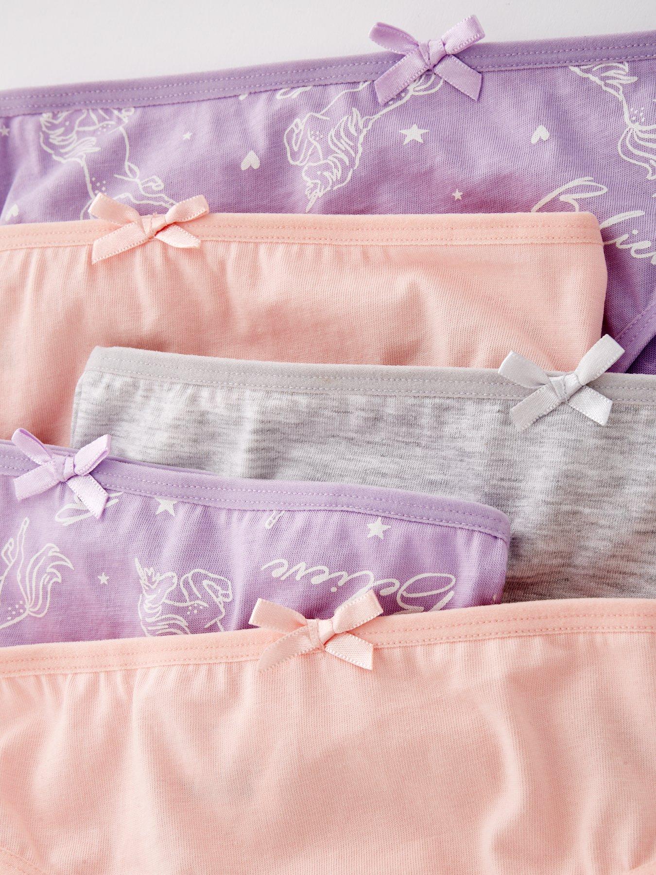  image of everyday-girls-5-pack-unicorn-briefs-multi