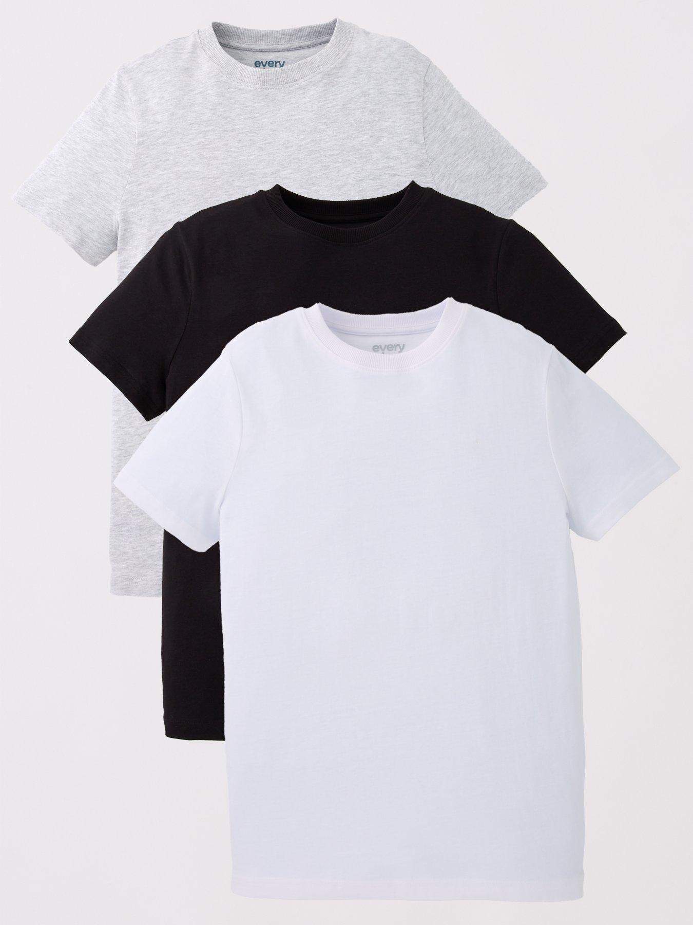 Everyday Boys 3 Pack Solid Short Sleeve T-Shirt - Multi