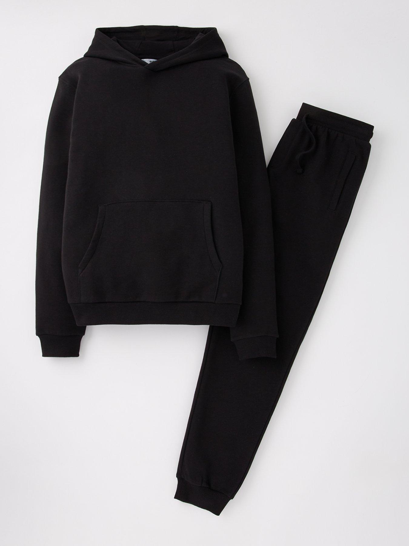 Everyday Boys Sweat Hoodie And Jog Set - Black