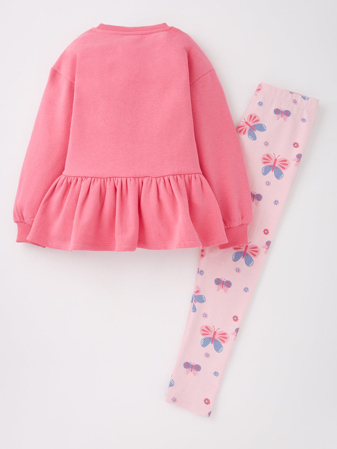  image of everyday-girls-peplum-and-butterfly-legging-set-pink
