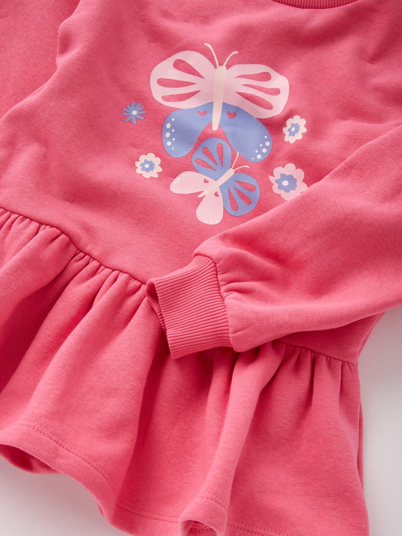  image of everyday-girls-peplum-and-butterfly-legging-set-pink