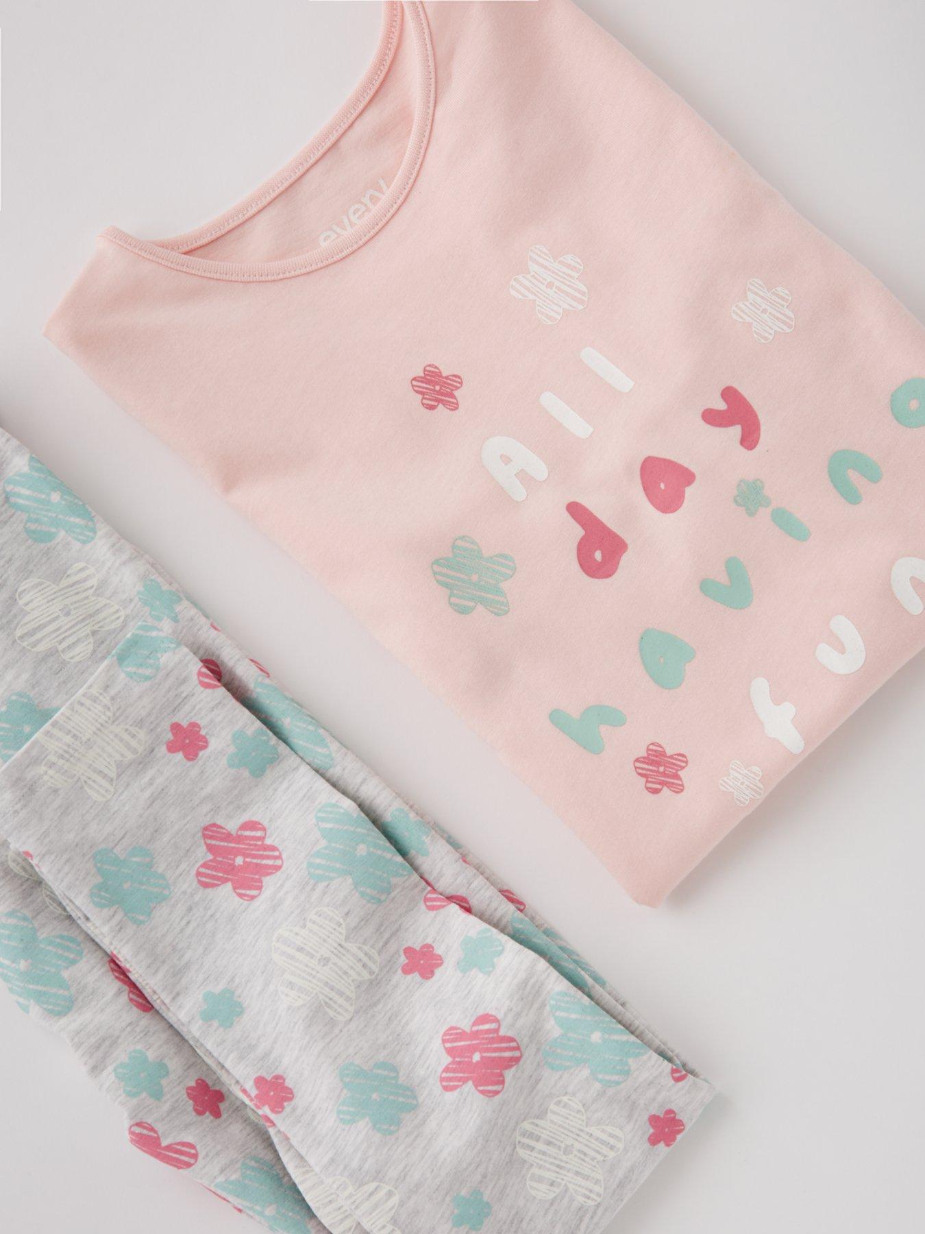  image of everyday-girls-all-day-floral-t-shirt-and-legging-set